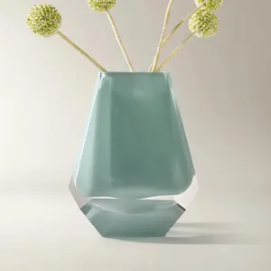 Z Gallerie Adaline Glass Vase - Eggshell Blue/Charcoal Z Gallerie Adaline Glass Vase - Eggshell Blue/Charcoal