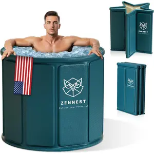 Foldable for Adults – 2-in-1 Hot & Cold Plunge, 105-Gal Large Capacity Collapsible Adult, 6-layer Soaking tub --saving
