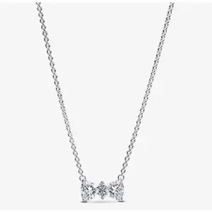 S925 Sterling Silver Shining Bow Necklace for Someone Special, Gorgeous Necklace, New Elegant Jewelry, Gift for Her