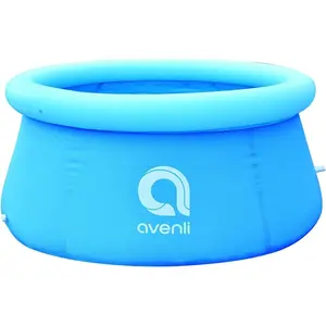 6ft x 29in Inflatable Swimming Pool, Outdoor Above Ground Blow Up Pool, Top Ring Easy Set Pool