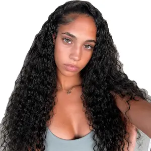 VOSILK Water Wave Half Wig 3 in 1 Drawstring Seamless Flip Over With Adjustable String Invisible Hairline Headband Wig Beginner Friendly Glueless Wig for Women