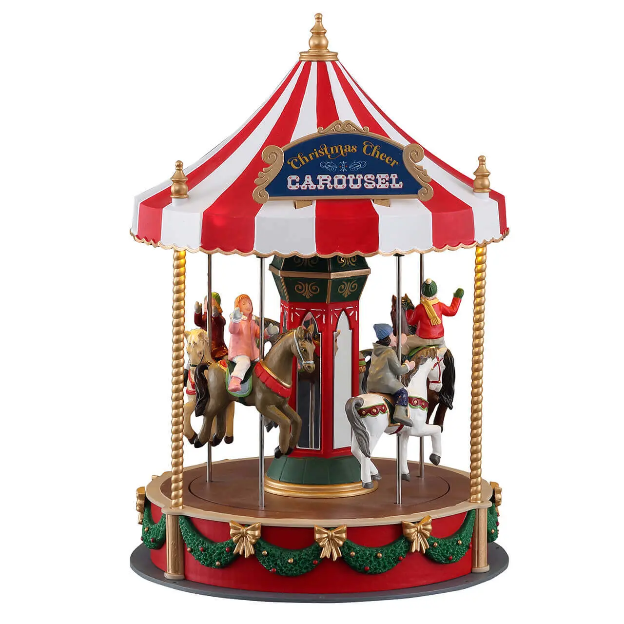Lemax Christmas Cheer Carousel Animated Sights and Sounds Tabletop Decoration #14821