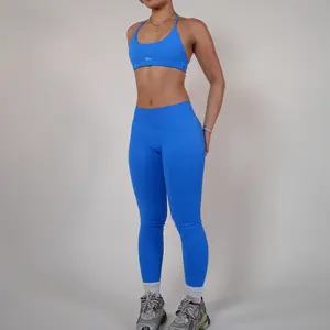 AOKI BLUE SPORTS BRA + LEGGINGS BUNDLE