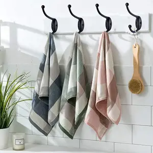 Wall Hooks,10Pcs Coat Hooks Hardware Towel Hooks for Hanging Coats Double No Rust Black Robe Hooks Wall Mounted with Screws for Key, Towel, Bags, Cup, Hat grip Cabinet Face Frame Clamps barbecue utensil under sink