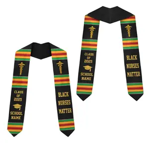 Personalized Black Nurses Graduation Kente Stole, 2026 Black Nurses Grads Matter Stole,African Americans Stole, Black Kente Gift