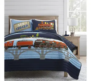 Lush Decor Steam Trains Quilt Full/Queen