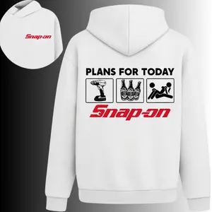 Plans For Today Snap-on Mechanic Hoodie, 2 Sides, Funny Adult Blue Collar Hoody