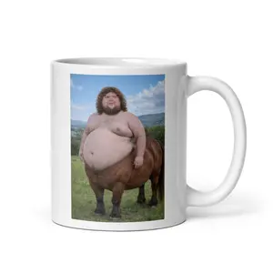JD Vance Centaur White glossy mug