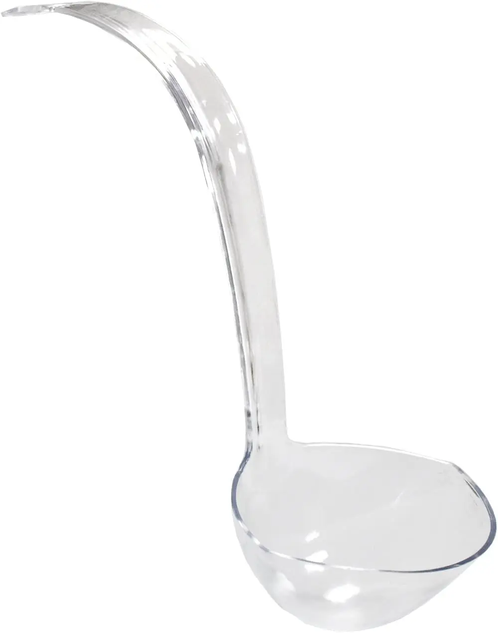S.G 5oz Plastic Punch Ladle with Hanging Hole (13x4.25 Inches) – Clear Hard Plastic Soup Ladles for Serving & Cooking – Disposable Large Ladle Spoon for Clean Pouring of Punch, Gravy, Stews & Sauces