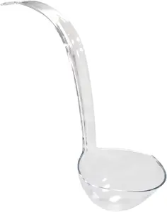 S.G 5oz Plastic Punch Ladle with Hanging Hole (13x4.25 Inches) – Clear Hard Plastic Soup Ladles for Serving & Cooking – Disposable Large Ladle Spoon for Clean Pouring of Punch, Gravy, Stews & Sauces