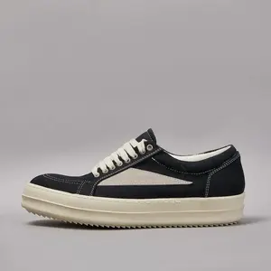Shoes Men Twill Canvas Low Top Casual Shoes Women Sneaker Owens Shoe Men Lace Up Black Canvas Shoes Retro Flat Sneakers Footwear Closed Boy Running