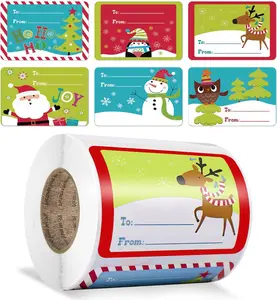 250pcs Christmas Gift Tags for Holiday Presents Decoration, Santa Christmas Labels Self Adhesive Stickers, Xmas Name Tag Stickers for DIY Presents and Gifts