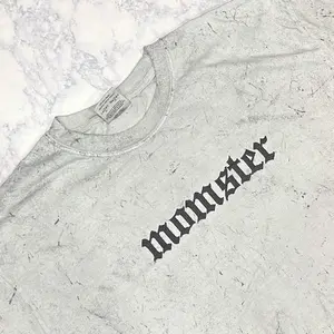 Embroidered Momster - Color Blast Comfort Colors Embroidered Tee (Tonal) Womenswear Embroidery