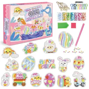 Handmade DIY Diamond Drawing Keychain Unicorn Mermaid Children's Acrylic Diamond Drawing Pendant Ideal Choice for Children's Birthday Gifts