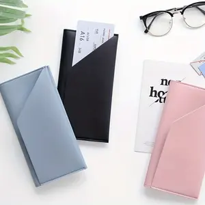 Minimalist Plain Color Passport Holder, Travel Document Holder, Portable Travel Wallet with Card Slots, Compact Design for Easy Carrying, Ideal for International Travel