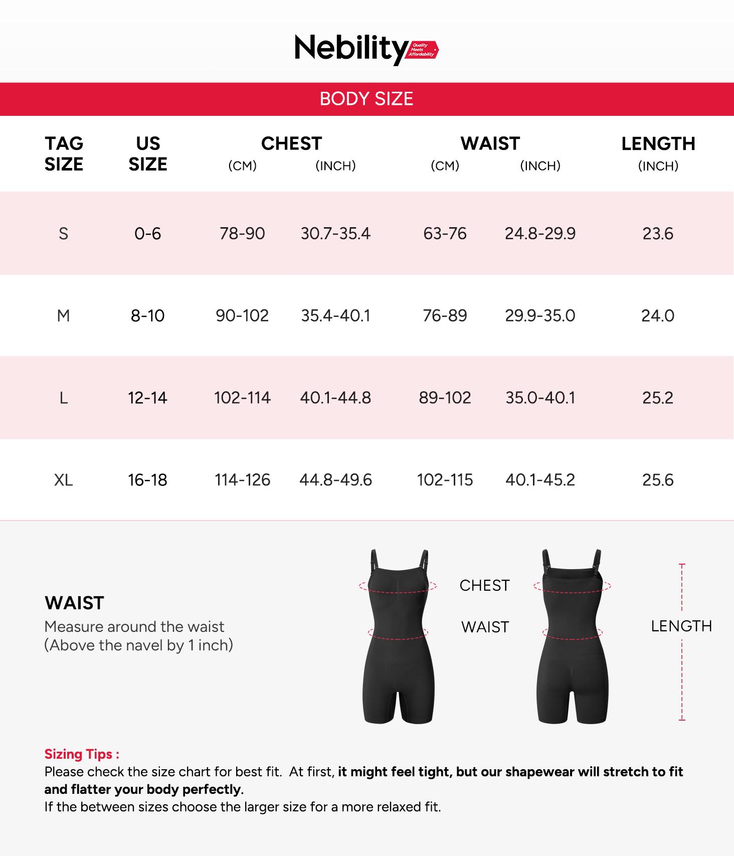 Nebility Women's Solid Seamless Black body shapewear, Minimalist Basic Comfort faja suit Compression Womenswear Shaper Clothes Corset Adjustable Waist Cincher