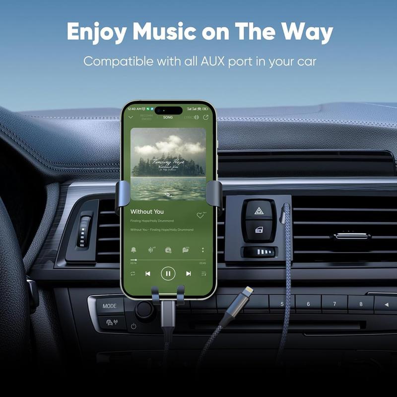 Aux Audio Cable for iPhone, 2 in 1 USB C to 3.5mm Aux Audio Lightning to 3.5mm Audio Cable Fit with iPhone 17 16 15 Plus/14/13/12/11/XR, Galaxy S24/S23/S22, Pixel 8/7/6, iPad to Car Stereo Speaker 4FT