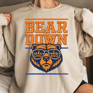 Bear Down Chicago Shirt & Sweatshirt Made In USA, Chicago Shirt, Graphic Football Shirt, Gift For Fan