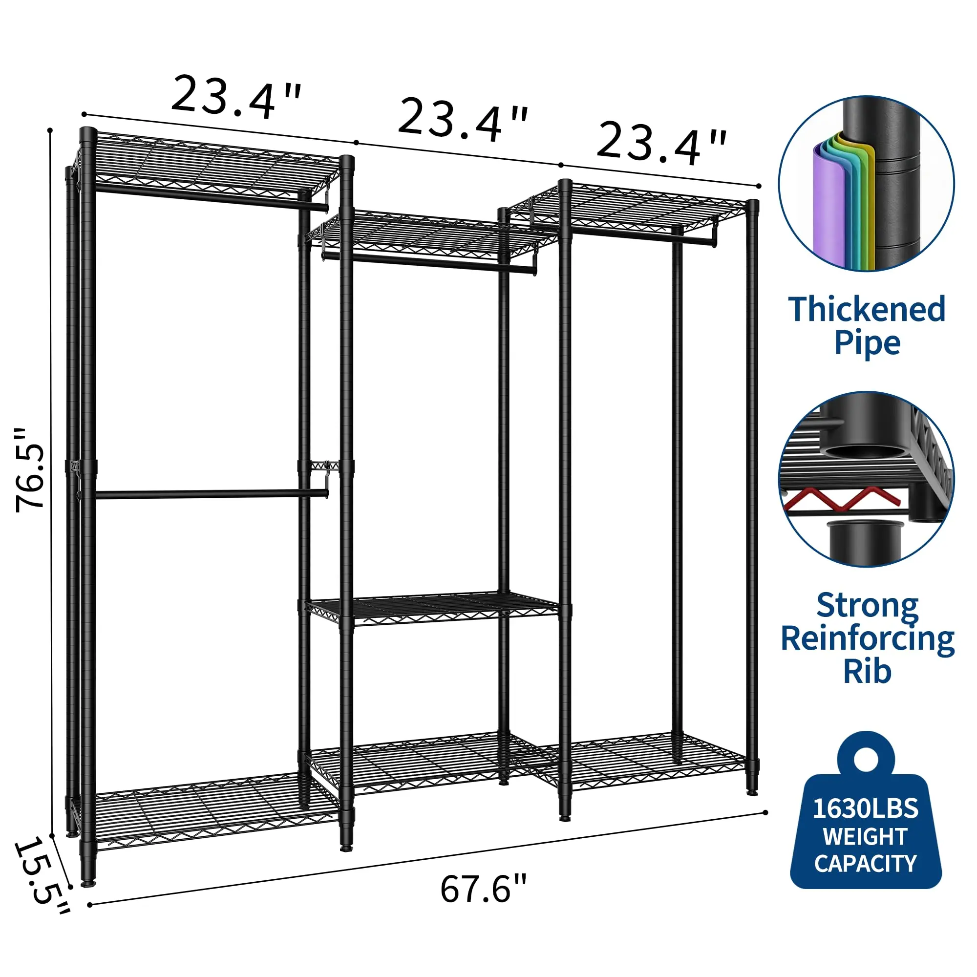 black 2 floors x 3 floors x 2 floors