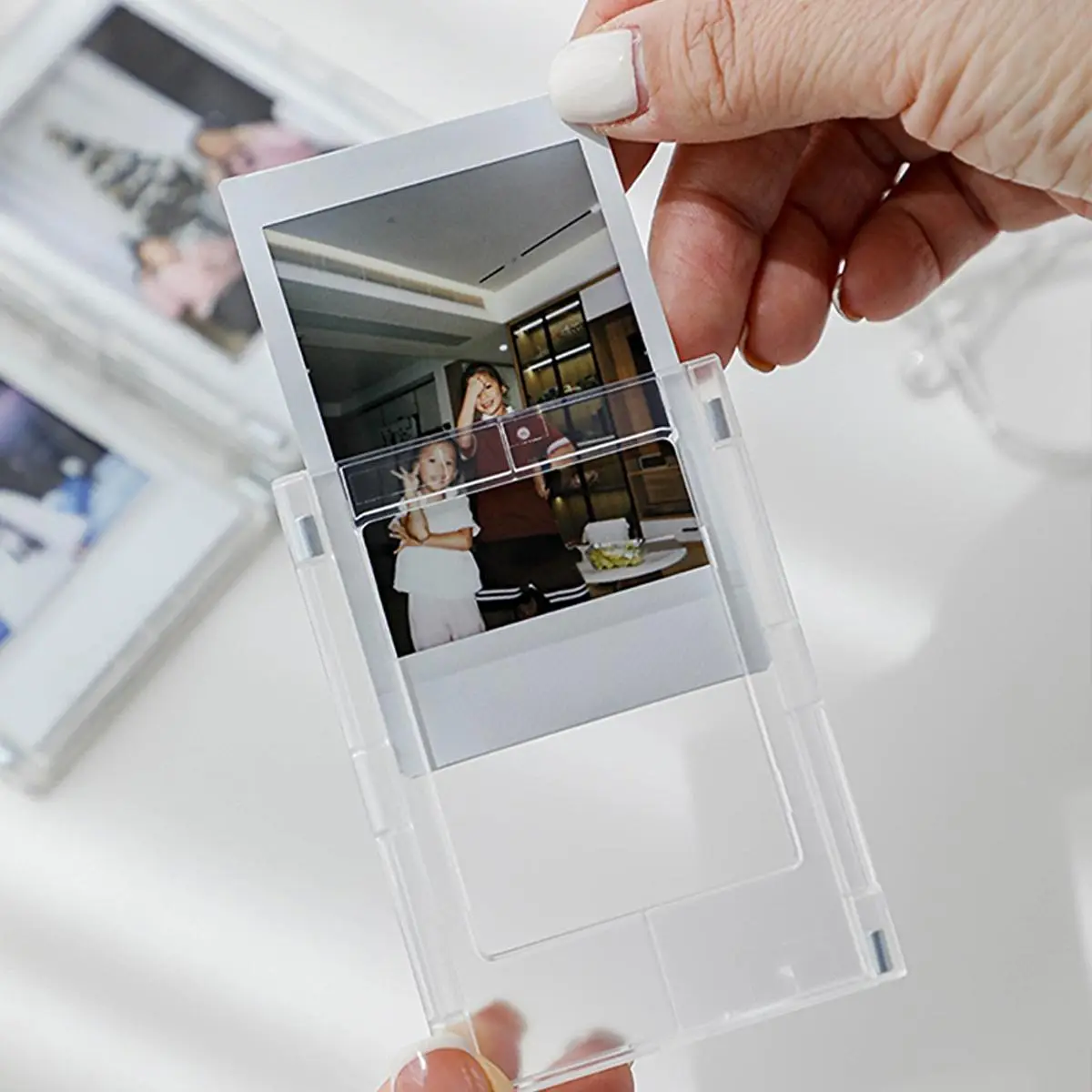 Magnetic Photo Frame, 1/4/6 Counts Clear Magnetic Photo Frame, Classic Rectangular Frame Photo Display Frame for Home Office, Home Decor Supplies, Acr