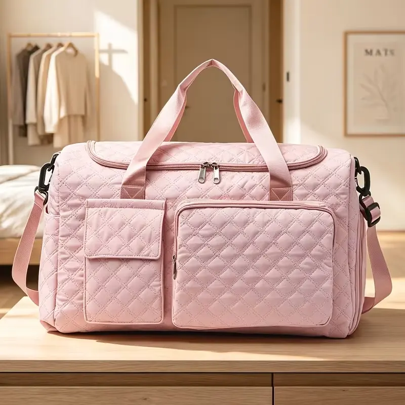 Travel Gym Bag - Large Duffel Bag with Shoe Compartment, Multi-Functional Weekender Tote with Wet Dry Separation Pocket, Expandable Toiletry Storage, Shoulder Strap & Crossbody Carrying Bag for Fitness, Travel & Business Trips