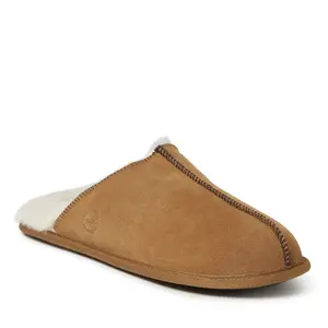 Dearfoams Men's Bradford Genuine Suede Scuff House Slipper
