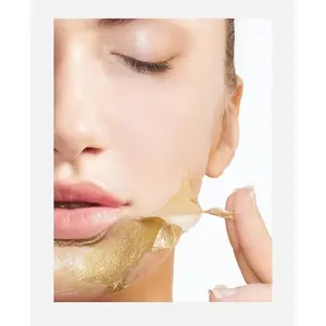 Gold Foil Peel-Off Mask make your skin smoother , 98.4% Golden Peel Off Mask, Anti-Aging Gold Face Mask for Moisturizing Removes Blackheads