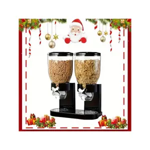 Dual-control dry food dispenser, large-capacity leak-proof storage, suitable for grains, nuts, rice, oatmeal, hand washable