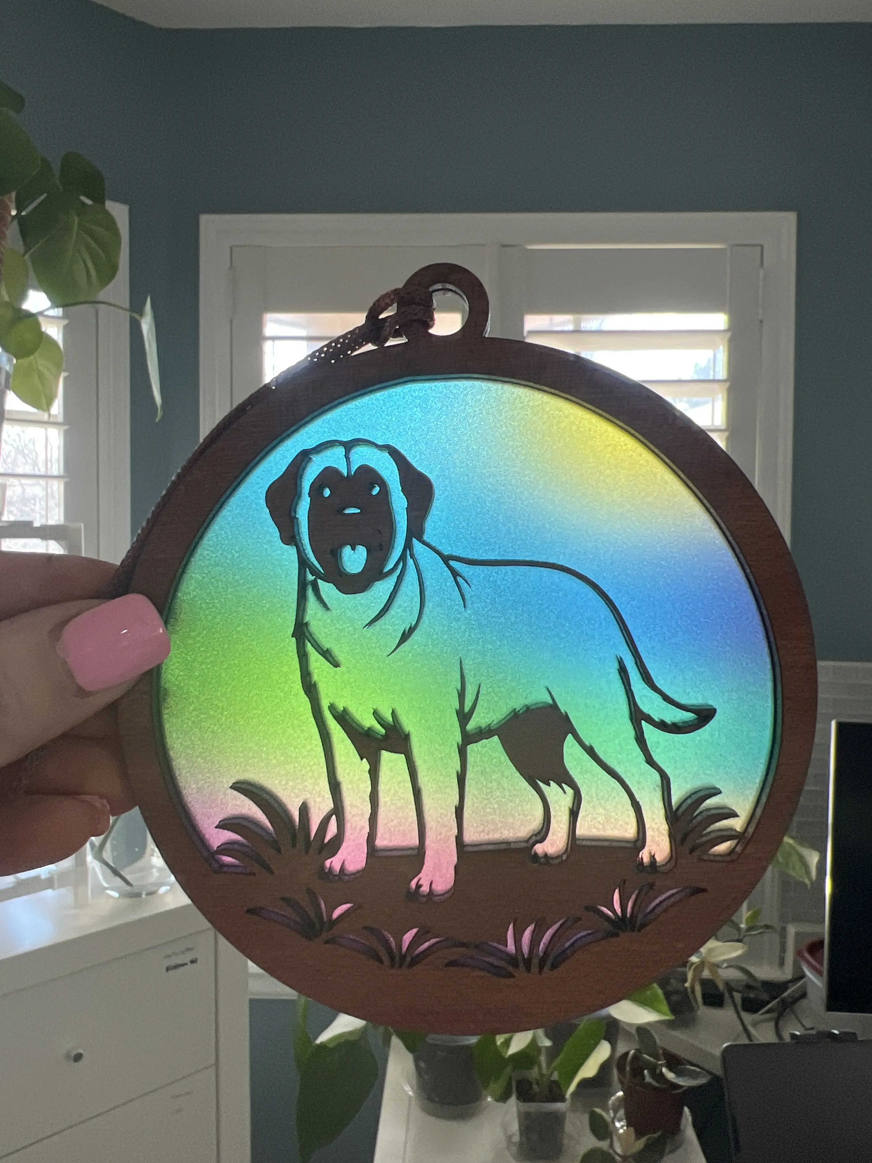 Mastiff Suncatcher for Sunny Window Mastiff Suncatcher for Sunny Window