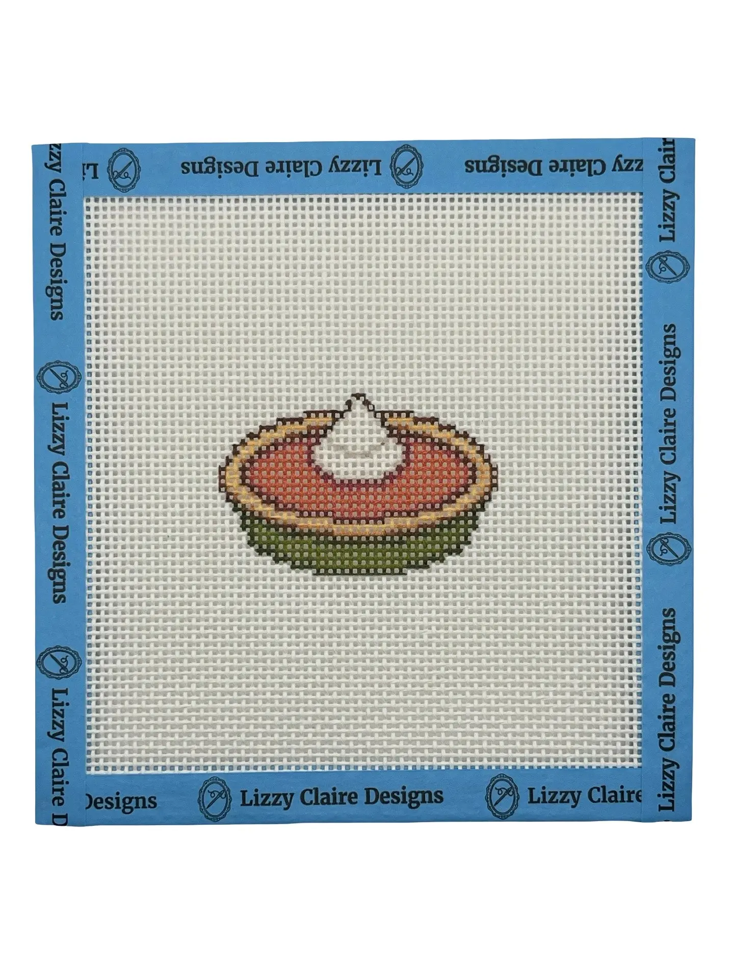 Pumpkin Pie - 13 mesh - 6 x 6 - Needlepoint Canvas