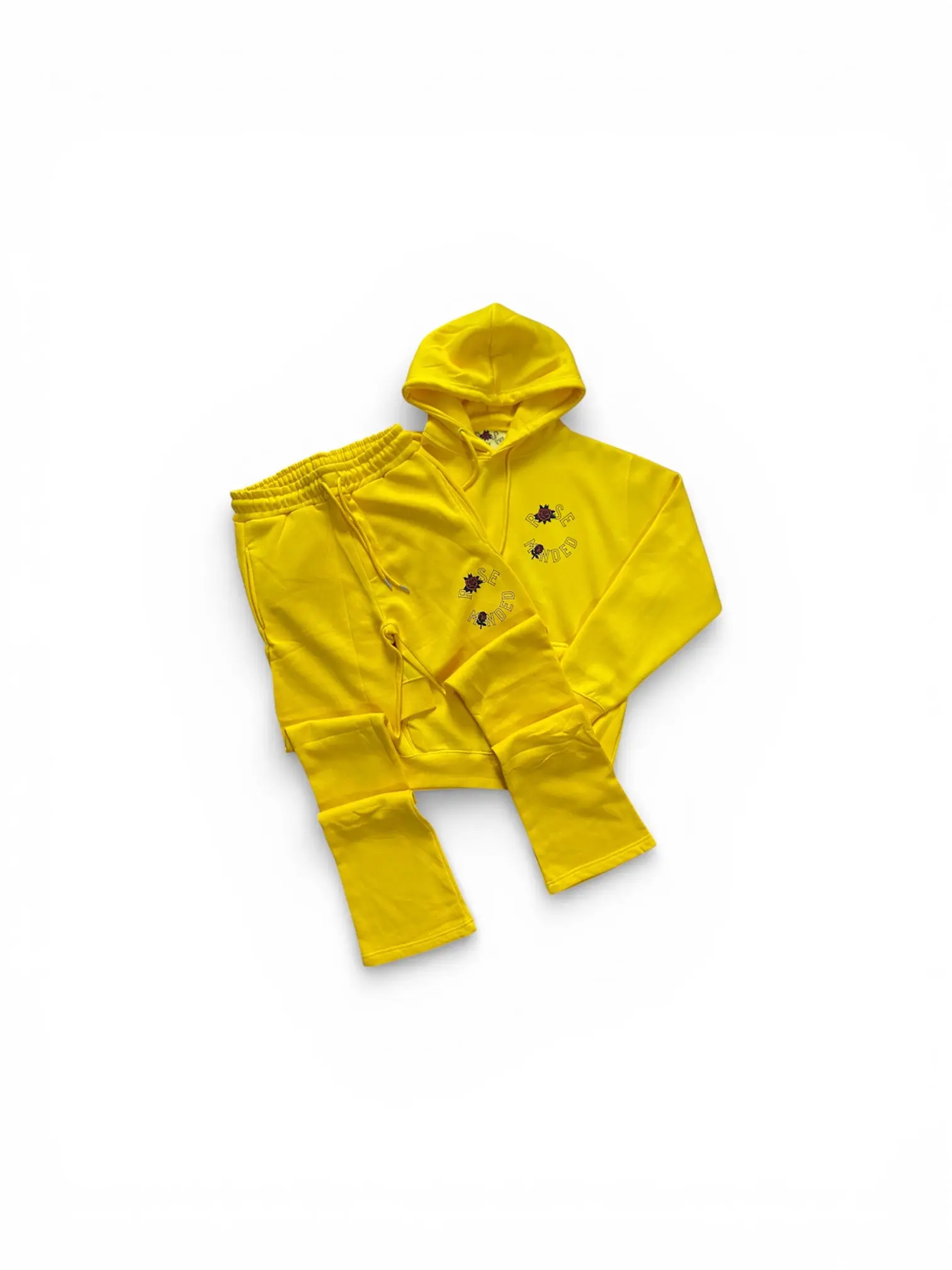 Rose Minded Yellow Hoody Stacked Pants Set
