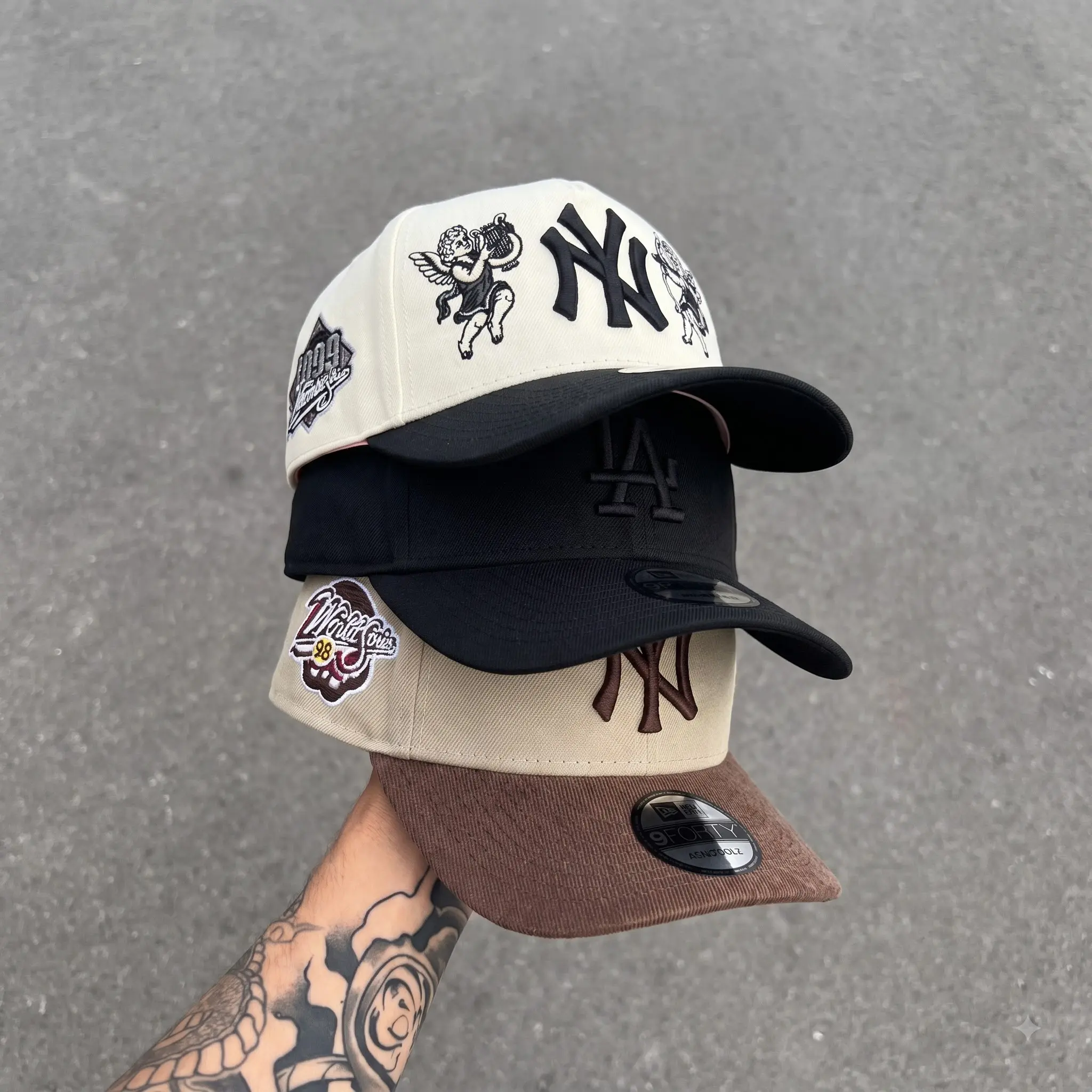 MLB 9FIFTY Cotton-Poly Sports Snapback Cap - NY Yankees, LA Dodgers, White Sox Team Logos, Flat Brim, UV Protection, Unisex Streetwear Collectible Headwear