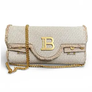Pre-owned Balmain fabric Shoulder Bags B Buzz Raffia Effect Shoulder Bag