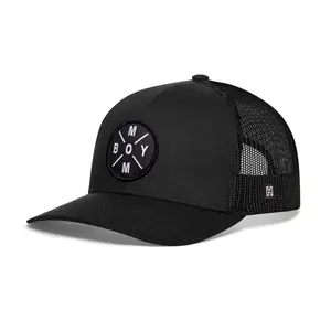Boy Mom Trucker Hat  |  Black  Snapback