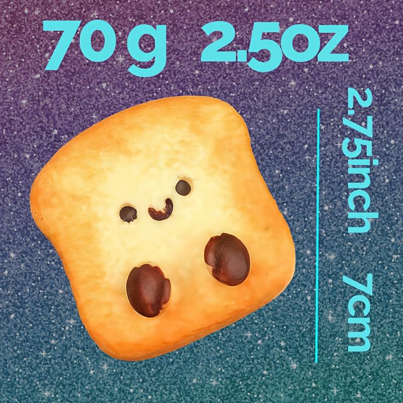 Squishy Bake Toast, Bread, Taba Squeeze Toy, Ultra Soft, Food Lover Toy, Fidget Toy, Birthday, Back to School, Christmas, New Year, Easter Gift, Home Decor, Student Office Relaxation