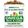 Bark & Spark Omega 3 for Dogs - 180 Fish Oil Treats with Salmon Oil Supplements Natural