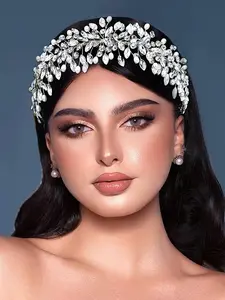 Rhinestone Decorated Headband, Elegant Bridal Headwear for Wedding Bridal Party Formal Occasions, Fashion Hair Accessories for Women