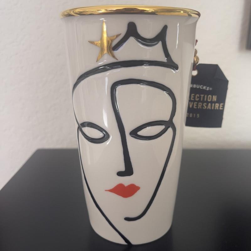 Starbucks 2015 Anniversary Crown Siren Ceramic Double Wall Traveller Tumbler
