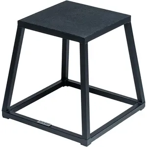 Rage Fitness Steel Plyo Box 12-18-24 Inch High Anti-Slip Pre-Assembled Plyometric Jump Box for Home Gym Conditioning and Strength Training (Sold Individually) Plyometric Platform Step