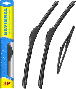 28"+18"+12" Silicone Wiper Blades Replacement For Nissan Rogue Sport 2017-2022,All-Season Front Rear Windshield Wiper Blades(Set of 3)