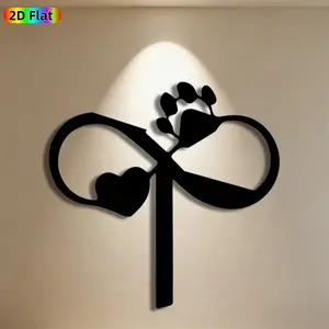 1pc Infinity Heart Metal Wall Art, Romantic Infinity Heart Statue Mural, Ideal Gift for Valentine's Day, Wedding, Love & Home Decor Enthusiasts,  Metal Wall Decor Wall Sculptures, Perfect for Bedroom Wall & Garden Fence, Charming Romantic Home Decor
