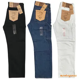 Oscar Men's Carpenter Jeans Regular Fit Straight Leg Cotton Denim Work Pants