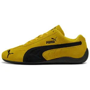 Puma Speedcat OG 'Pelé Yellow Black' Men's Lightweight Running Shoes with Retro Design Breathable Mesh Upper & Cushioned Sole