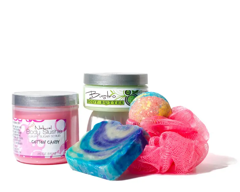 Bubble Bistro I Want It All Product Bundle - Handmade Soap, 20oz Body Slushie, Body Butter, Bath Bomb for Moisturize & Hydrating Body Care