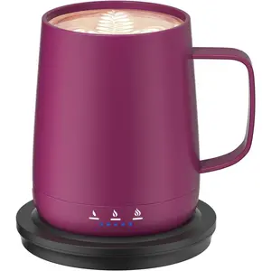 Self Heating Coffee Mug,14oz Temperature Control Coffee Mug,Hot up to 150?F,Rechargeable Heated Coffee Mug,Up to 6H  Life,Coffee Cup Warmer,  for Coffee Lovers,Dad,Mom (Rose Red)