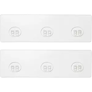 2 Pack Shower for Replacement Strong Transparent Adhesive for Shower Caddy Sticky Pads No Drilling for Corner Shelf Basket Bathroom Storage Shelves Kitchen Racks and Soap Holder