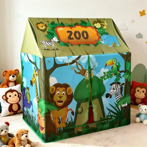 Kids Fun Castle Play Tent, Portable Foldable Playhouse, Ideal Birthday Christmas Halloween Thanksgiving Holiday Gift, No Accessories & Lights