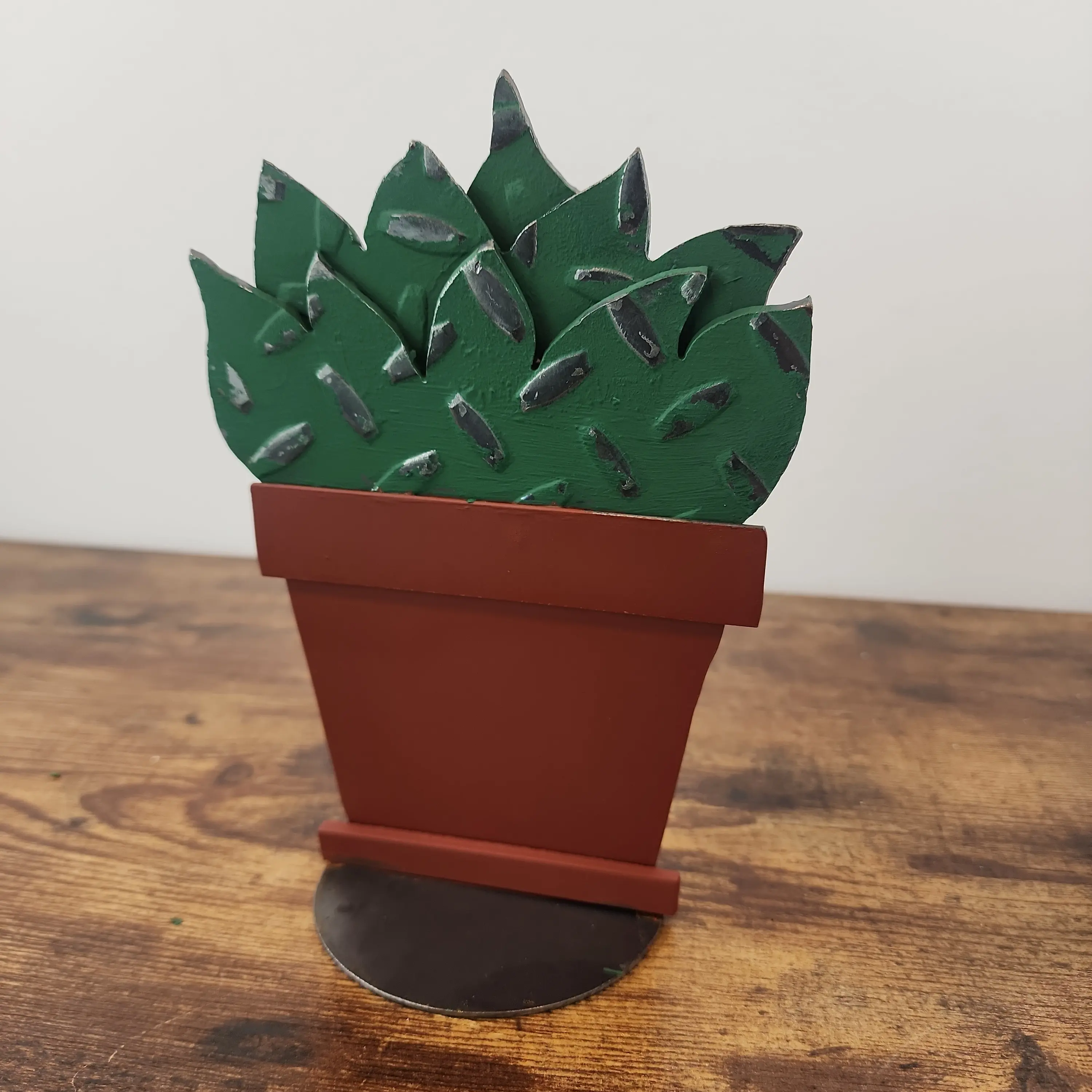 Decorative Metal Cactus in Planter