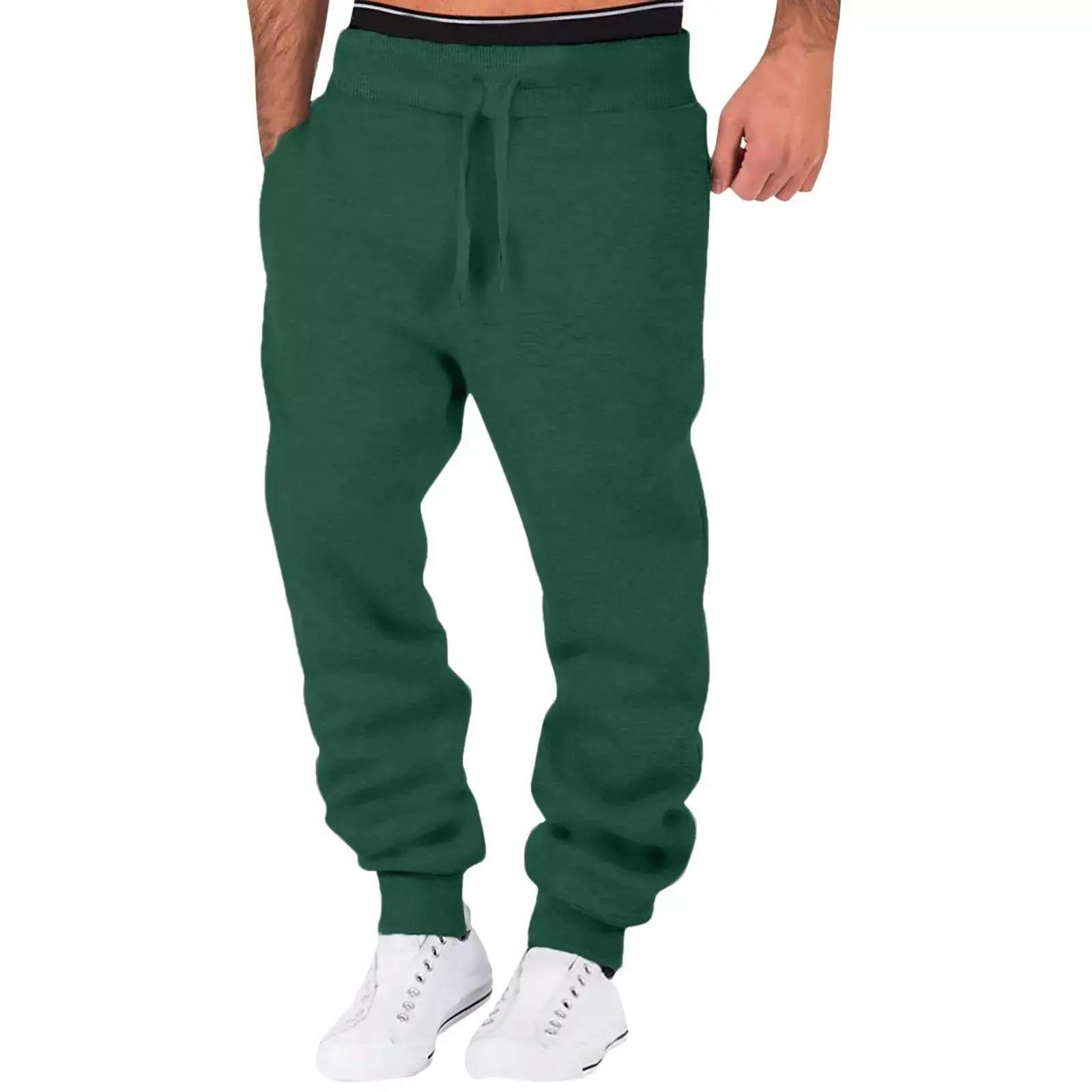 Men's Winter Fleece Pants Sherpa Lined Sweatpants Active Running Jogger Trousers