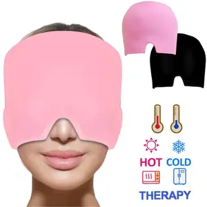 Reusable Gel Head Wrap, Cooling Ice Pack for Migraine Relief & Heat Reduction, Comfortable Cold Therapy Hat for Pain Management, Stretchable Eye Mask